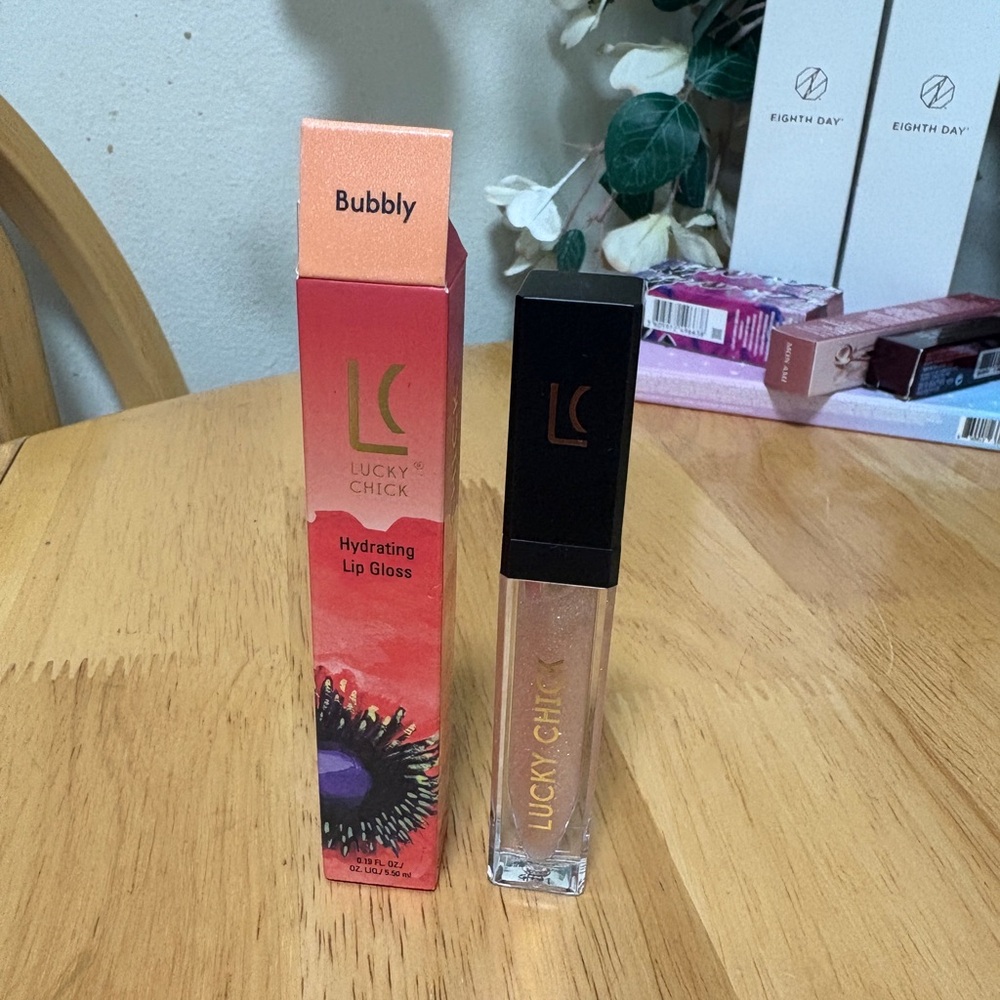 Lucky Chick Hydrating Lip Gloss ~ Bubbly ~ 0.19 oz. Full Sz ~ BNIB NEW